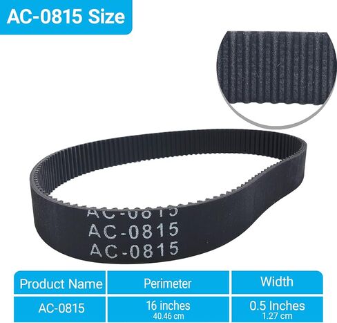 حزام توقيت ضاغط الهواء AC-0815 - بديل دقيق لـ CAC-1311 وCAC-1342 - يناسب الحرفيين، كابل PORTER CF2600، DEWALT D55141، Delta CP503، Devilbiss، Black & Decker 2-Pack in Kuwait