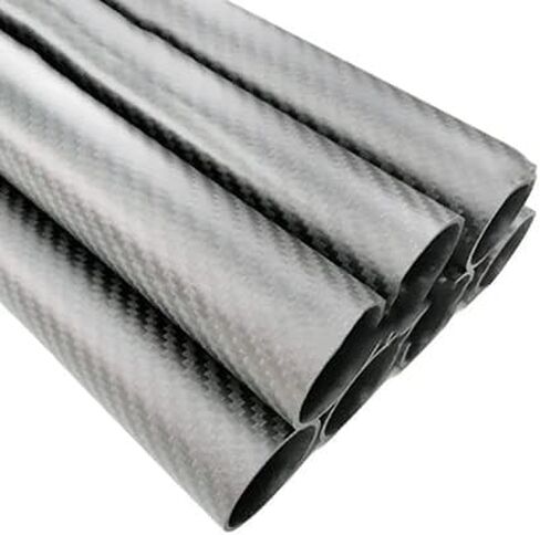 2pcs 3K Carbon Fiber Tube, 500mm Length Twill Matte 3K Carbon Fiber Fabric Wound Pipe, for DIY Drone Glossy Carbon Tubes Parts(5x3 x500mm) in Kuwait