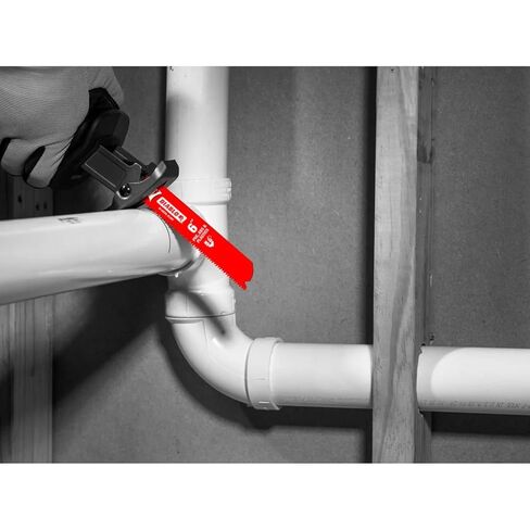 شفرة المنشار الترددية ثنائية المعدن Diablo مقاس 6 بوصات 11TPI للـ PVC وABS والبلاستيك مع طلاء Perma-Shield، وجسم هدم للقطع المستقيمة، وحافة قطع طويلة العمر 5X - DS0611BPFG5 in Kuwait
