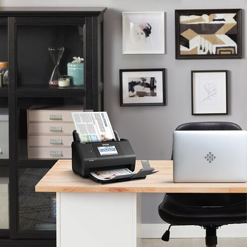 Epson Workforce ES-580W Wireless Color Duplex Desktop Document Scanner for PC and Mac with 100-sheet Auto Document Feeder (ADF) and Intuitive 4.3" Touchscreen in Saudi Arabia