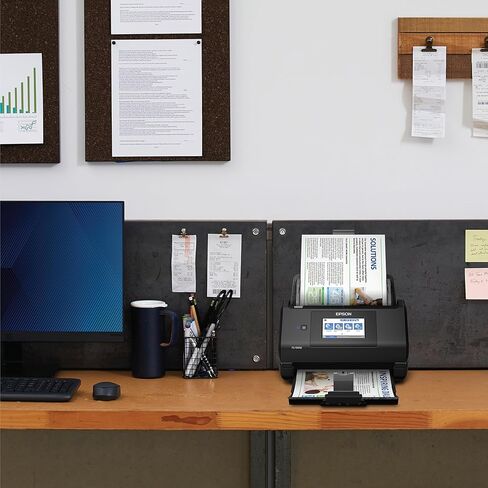 Epson Workforce ES-580W Wireless Color Duplex Desktop Document Scanner for PC and Mac with 100-sheet Auto Document Feeder (ADF) and Intuitive 4.3" Touchscreen in Saudi Arabia