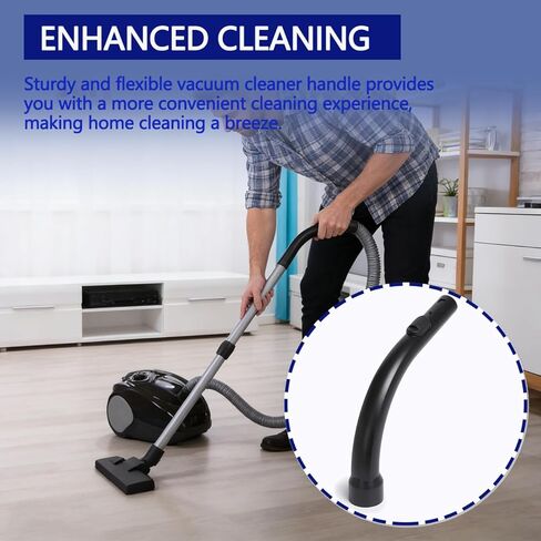 استبدال S2110 S501 S524 لمقبض منحني بلاستيكي من Miele، جزء بديل 9442601، 5269091، 5269090، كامل C1، C2، C3 وجميع المكنسة الكهربائية من سلسلة Miele S بمقبض منحني عصا خرطوم طرفية in Kuwait