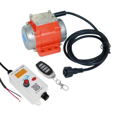 هزاز خرسانة صغير 15 وات DC12V مع وحدة تحكم في السرعة 3600 دورة في الدقيقة علبة من سبائك الألومنيوم محرك اهتزاز لطاولة اهتزاز الرمال صومعة تغذية الطاولة in Kuwait