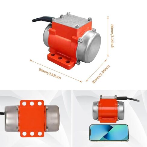 هزاز خرسانة صغير 15 وات DC12V مع وحدة تحكم في السرعة 3600 دورة في الدقيقة علبة من سبائك الألومنيوم محرك اهتزاز لطاولة اهتزاز الرمال صومعة تغذية الطاولة in Kuwait