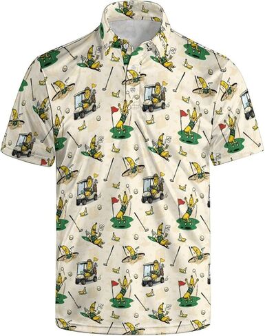 Mens Funny Polo Short Sleeve Casual Golf Shirts for Men Quick Drying Performance Athletic Collared Shirt in Saudi Arabia