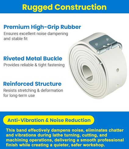 شريط كاتم صوت طبلة الفرامل PN-80B يناسب مخرطة الفرامل Ammco 5280، FMC 90988 | 6 أقدام × 1-3/4 بوصة × 1/8 بوصة حزام اهتزاز مطاطي عالي التحمل | يزيل الثرثرة والضوضاء لسيارات الركاب والشاحنات الخفيفة in Kuwait