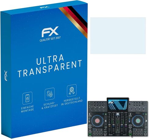 طبقة واقية من الزجاج البلاستيكي atFoliX متوافقة مع واقي الزجاج Denon DJ Prime 4، وواقي شاشة زجاجي 9H Hybrid-Glass FX من البلاستيك in Kuwait