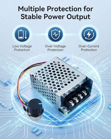 Power Wheel Battery Adapter Kit Fit for Dewalt 18V 20V Battery, DC PWM Motor Speed Controller with Fuse & Wire Terminals & Protective Box & Voltage Display & Low Voltage Protector in Saudi Arabia