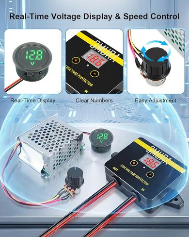 Power Wheel Battery Adapter Kit Fit for Dewalt 18V 20V Battery, DC PWM Motor Speed Controller with Fuse & Wire Terminals & Protective Box & Voltage Display & Low Voltage Protector in Saudi Arabia