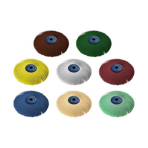 تشكيلة الأقراص الشعاعية Dedeco Sunburst 3 بوصة TC - 3 طبقات من أكسيد الألومنيوم (A/O) - مجموعة مكونة من 8 قطع مع عمود 1/4 بوصة للتنعيم والتشطيب السطحي in Kuwait
