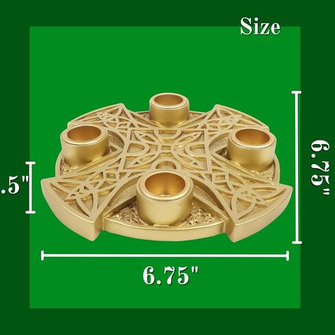 Needzo Advent Wreath, Catholic Christmas Candle Holder, Religious Centerpiece, 6.75x6.75 Inches (Black Maltese) in Saudi Arabia