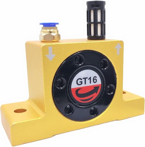GT16 G 1/4 بوصة هزاز توربيني هوائي، هزاز توربيني صناعي ذهبي صامت للقادوس، هزاز كروي هوائي مع كاتم صوت وموصل in Kuwait