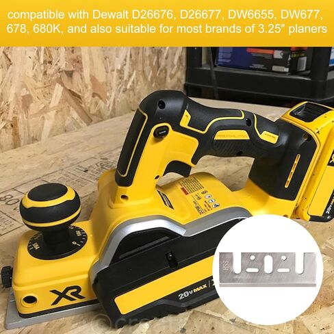 استبدال شفرات تخطيط HSS مقاس 3-1/4 بوصة لـ DeWalt D26676، DW6655، DW677، 678، 680K ومعظم أدوات التخطيط اليدوية، استبدال شفرات تخطيط الكربيد - 4 قطع in Kuwait