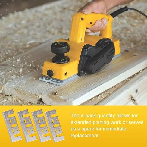 استبدال شفرات تخطيط HSS مقاس 3-1/4 بوصة لـ DeWalt D26676، DW6655، DW677، 678، 680K ومعظم أدوات التخطيط اليدوية، استبدال شفرات تخطيط الكربيد - 4 قطع in Kuwait