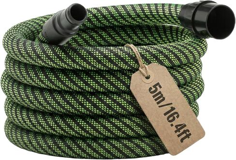 خرطوم شفط الغبار D27/32 × 3.5 متر (11.5 قدم)، مضاد للكهرباء الساكنة، متوافق مع Festool CT 15/25/26/36/48 وCT MINI/MIDI (2019+)، خرطوم مكنسة عالي التحمل مع أكمام منسوجة معززة، أخضر in Kuwait