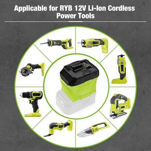 لمحول بطارية Ryobi 18 فولت إلى 12 فولت، محول بطارية ليثيوم لأدوات Ryobi 12 فولت اللاسلكية CB120L CB121L BPL-1220 130503001 130503005 in Kuwait