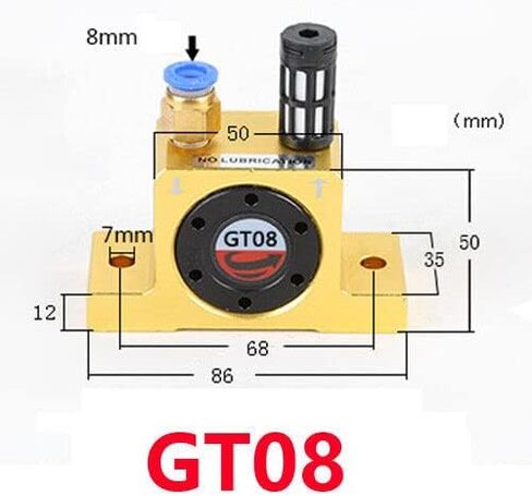(10 قطع) هزاز توربين هوائي GT8 1/8 بوصة، هزاز توربيني صناعي ذهبي صامت للقادوس الذهبي مع كاتم صوت مجاني، هزازات كروية هوائية مع كاتم صوت وموصل in Kuwait
