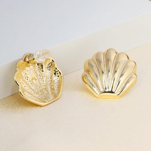 3 Pairs Beach Earrings for Women, 14K Gold Statement Earrings, Summer Ocean Jewelry Starfish Conch Seashell Stud Earring Set in Saudi Arabia