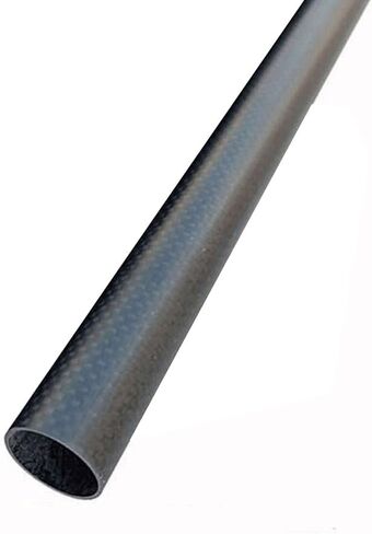 2pcs 3K Carbon Fiber Circular Tube, Thickness 1mm OD 21mm 23mm 25mm 28mm 30mm Carbon Fiber Hollow Tube for UAV Model Materials(27x25x500mm) in Saudi Arabia