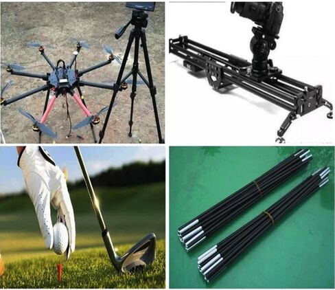 2pcs 3K Carbon Fiber Circular Tube, Thickness 1mm OD 21mm 23mm 25mm 28mm 30mm Carbon Fiber Hollow Tube for UAV Model Materials(27x25x500mm) in Saudi Arabia