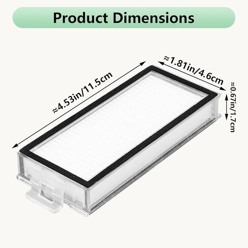 8 Pack Washable Filter For Roborock Q5 Pro/Pro+(Plus)/ Max+(Plus)/ DuoRoller+, Q7/ Q7+, Q7 Max/Max+, Q8 Max/Max+ Robot Vacuum Cleaner Accessories Replacement Part True HEPA Filter For Robotic in Saudi Arabia