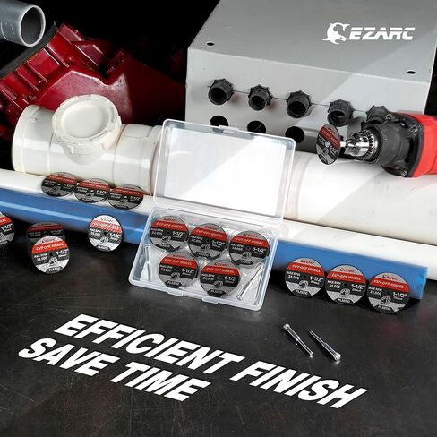 عجلات قطع بلاستيكية من EZARC 1-1/2، ملحقات قرص قطع أدوات دوارة معززة بالألياف الزجاجية مقاس 1.5 بوصة × 1/8 بوصة تتضمن 2 مغزل، 32 حزمة in Kuwait