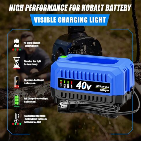 استبدال لشاحن بطارية Kobalt 40V KRC 1540-03 KRC 60-06 KRC KRC 40-06، متوافق مع بطارية Kobalt 40 فولت بحد أقصى KB 240-03 KB640-03 KB 240-06 KB640-06 KRC40-06 KB340C-06 KB245-06 in Kuwait