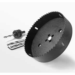 5-1/4 Inch Hole Saw with 1/2" Hex Shank Quick Change Arbor, JTemgle Bi-Metal Hole Saw Heavy Duty Hole Cutting Tool for Cornhole Boards, Recessed Lights, Wood, Plastic, Drywall & Soft Metal in Kuwait