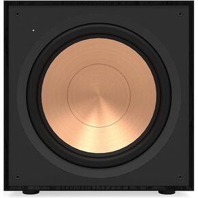 مضخم صوت Klipsch Reference R-121SW مقاس 12 بوصة مزود بمضخم صوت أمامي مزود بمكبرات صوت بوليمر بلورية مُعاد تشكيلها من النحاس المغزول ومكبر صوت رقمي بالكامل للحصول على صوت ممتاز باللون الأسود in Kuwait