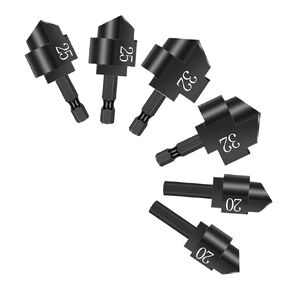 Countersunk Drill PPR Lifting Stepped Bit, 6Pcs Countersink Tool Drill Bit Set, 19mm/24mm/30mm New in Kuwait