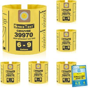 SpaceTent 6 Pack 39970 Shop Vac Bag for CRAFTSMAN 6 و9 جالون مكنسة كهربائية رطبة/جافة، الجزء # 39970 CMXZVBE39970، كيس غبار ناعم in Kuwait