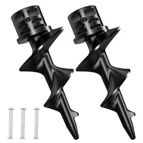 طقم مكون من 4 قطع من Dock Auger Kit، مثقبة رملية لقارب Sailpref مع مقبضين و2 مثاقب لقضيب الرمل لأنابيب PVC، يناسب جدول 1.5 بوصة 40 PVC (ID 1.57 بوصة)، تأمين القارب، منع الانجراف والكشط، أسود in Kuwait