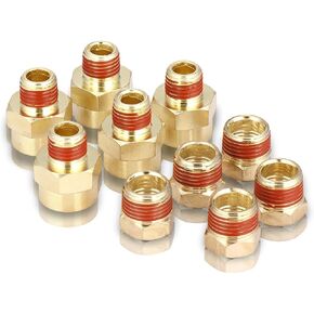 3/8 "NPT ذكر x 1/4" NPT أنثى، 1/4 "NPT ذكر x 3/8" NPT أنثى جلبة مخفض تخفيض الأنابيب محول تركيب 10 قطعة in Kuwait