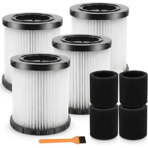 7-Piece Replacement Filter Kit Compatible with DeWalt DCV580H & DCV581H 20V MAX Wet/Dry Vacuum, Includes 2 DCV5801H HEPA Filters, 4 Foam Sleeve Filters and 1 Cleaning Brush in Saudi Arabia