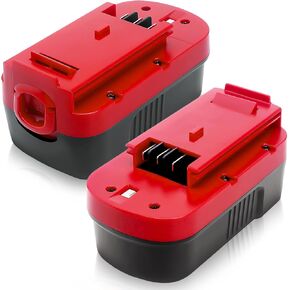 2Packs HPB18 Replacement for Black and Decker 18V Battery Ni-Mh Compatible with Black and Decker 18 Volt Battery HPB18 244760-00 A1718 FS18FL FSB18 Firestorm Cordless Power Tools（Red） in Kuwait