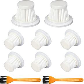 8-Pack HEPA Vacuum Filter Replacement with Cleaning Brush Compatible with KMM LT-117C Handheld Car Vacuum Cleaner, Washable & Reusable in Kuwait