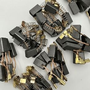 Carbon Brush Kit 50pcs Heavy Duty Metal Bases With Springs And Braided Leads For Drills Sanders Grinders Motors, 50PCS in Kuwait