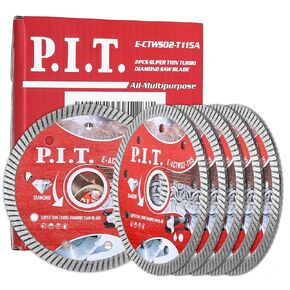P.I.T. 3-Pack 4.5 Inch Turbo Diamond Cut-Off Wheels,7/8 Inch Dry/Wet Saw Blade for Circular Saws and Angle Grinder,Perfect for Cutting Stone Concrete Tile in Saudi Arabia