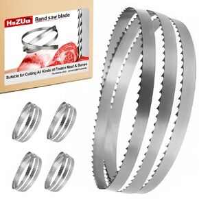 78-Inch Meat Band Saw Blades 4TPI (5 Pack) for Cutting Fresh Meat, Compatible with Biro-11, Fleetwood-B25, KWS-B-310, Omcan-T250/S250/B25, Torrey 200, 78" x 5/8" x 0.02" in Kuwait