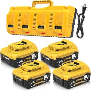 عبوتان من بطارية 12 أمبير DCB208 وشاحن DCB102 بديل لبطارية ديوالت 20 فولت كحد أقصى وشاحن متوافق مع بطاريات ديوالت 20 فولت DCB207 DCB209 DCB206 DCB204 DCB203 DCB201 DCB200 in Kuwait