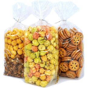 Oueliche 100pcs 6 × 9 بوصة الأكياس السيلوفان البلاستيكية الصافية مع روابط تويست 4.5 بوصة ، رائعة لتقديم الهدايا أو تفضل التغليف ، الخبز ، ملفات تعريف الارتباط ، الحلوى ، الفشار in Kuwait