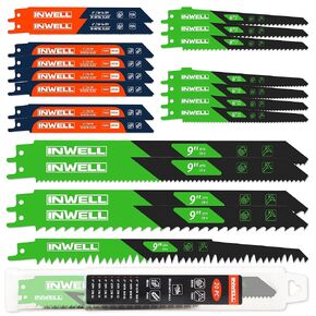 20-Piece Reciprocating Saw Blade Set, Professional Cutting Tool Kit for Tree Pruning, Metal Cutting and Common Materials in Homemade DIY Projects in Kuwait