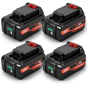 SANIU 2Pack 8000mAh Replacement for Black and Decker 20V Battery Lithium ion MAX 20 Volt Compatible with Black & Decker Batteries LBXR20 LBXR2020 LBX4020 LB2X4020-OPE in Kuwait