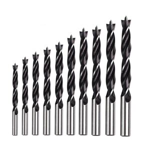 Brad Point Wood Drill Bit Set 10 pcs Professional Wood Twist Drill Bits (1/8" - 1/2") 3-12 mm for Plywood Plastic Woodworking DIY in Kuwait