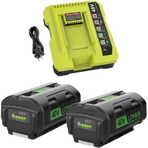 2Packs 7.5Ah OP4060A Battery and OP401 Charger Combo Replacement for Ryobi 40V Battery and Charger OP4075A OP40601 OP4060A OP401 OP403 in Kuwait