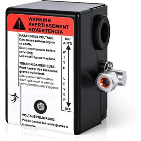 23474653 مفتاح ضغط ضاغط الهواء لشركة Ingersoll Rand، مفتاح ضغط 145/175 PSI لـ TS4N5 و2340L5/N5/D5 5HP ضواغط هواء أحادية الطور، 4 منافذ 1/4 بوصة FNPT مع صمام تفريغ مدمج in Kuwait