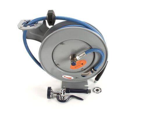 T&S Brass B-7232-01 Open Epoxy Coated Steel 35-Feet Hose Reel with Spray Valve in Kuwait