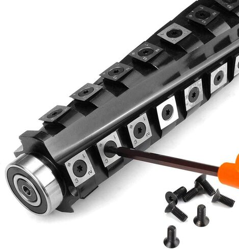 FINDBUYTOOL رأس قاطع حلزوني لماكيتا 2012NB مقاس 12 بوصة مع 52 إدراج كربيد، ضوضاء منخفضة، لمسة نهائية فائقة، استبدال سهل ومتين in Kuwait