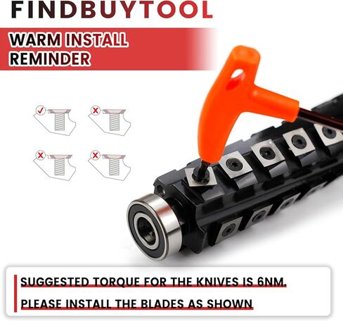 FINDBUYTOOL رأس قاطع حلزوني لماكيتا 2012NB مقاس 12 بوصة مع 52 إدراج كربيد، ضوضاء منخفضة، لمسة نهائية فائقة، استبدال سهل ومتين in Kuwait