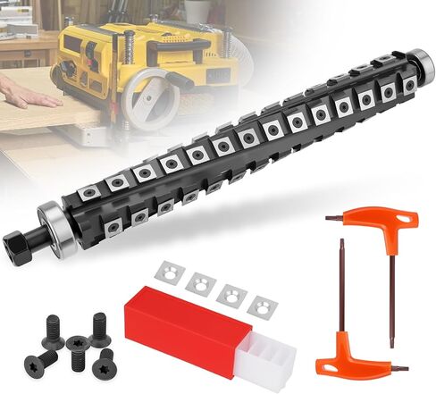 قم بترقية رأس القاطع الحلزوني الحلزوني مقاس 13 بوصة المتوافق مع مسويات سمك DW735 DW735X، ورأس القاطع مع 4 صفوف و56 إدراج كربيد، ومحمل مثبت مسبقًا، و4 شفرات كربيد احتياطية، ومسامير ومفتاح ربط على شكل حرف T in Kuwait